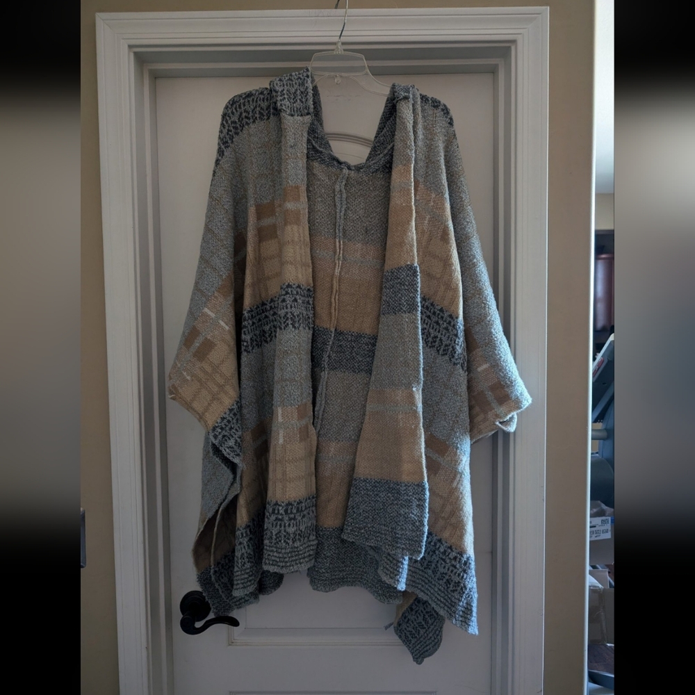 Plush Knit Poncho One Size